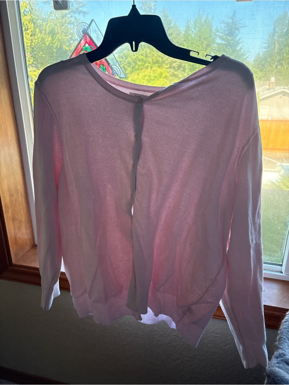 Craft & Barrow Pink Button-Up Cardigan Sweater